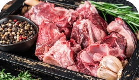 Goat bone-in cubes